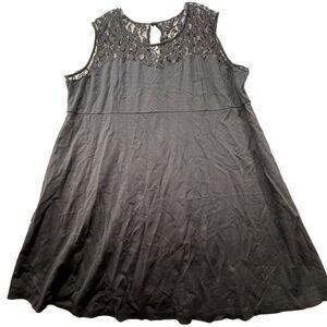 NEW - Motherhood Maternity Plus Size 3X Solid Black‎ Lace Fit And Flare Dress
